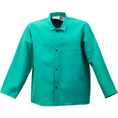 Stanco Flame Resistant 30" Green Cotton Coat, FR630-M