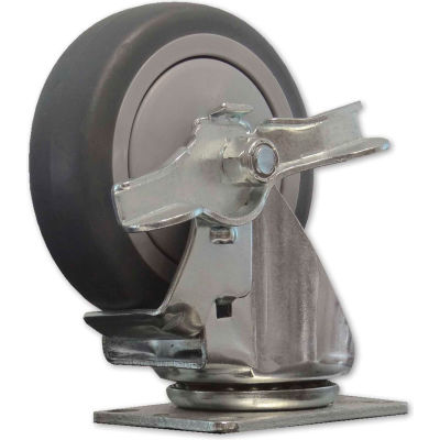 Snap-Loc™ Caster for Snap-Loc Dolly SLAC4SB - Swivel Brake 4" Casters