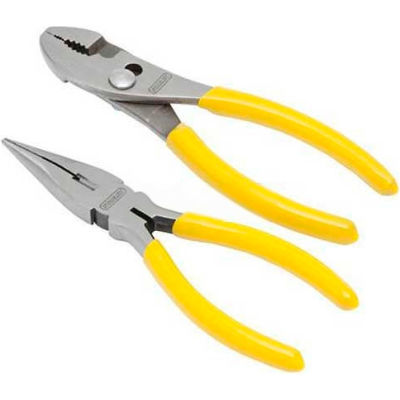 Stanley 84-212 2 Piece Basic Plier Set (Long Nose, Slip Joint)