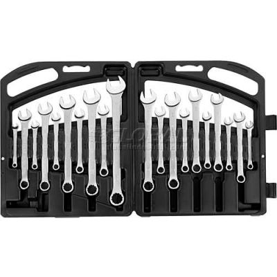Stanley 85-783 20 Piece Satin Finish Fractional & Metric Combination Wrench Set, 12 Point