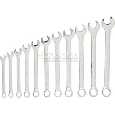 Stanley 94-386W 11 Piece Full Polish Metric Combination Wrench Set, 12 Pt