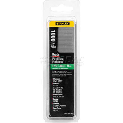 Stanley SWKBN1250 Brad Nails 1-1/4", 1,000 Pack