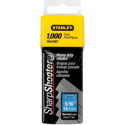 Stanley TRA709T Heavy-Duty Narrow Crown Staples 9/16", 1,000 Pack
