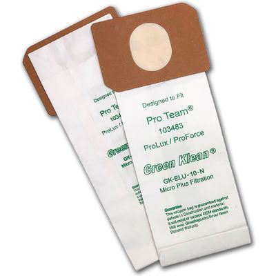 Pro Team Prolux, Proforce 1500 & 1500Xp,1200Xp, Procare 15 & 15Xp Replacement Vacuum Bags