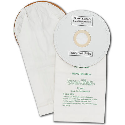 Rubbermaid - BP 6 Quart Backpack H12 Hepa Replacement Vacuum Bags - GK-PHP06HEPA