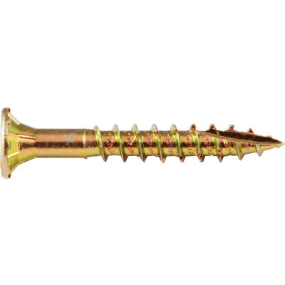 Screw Products HDY2 - #10 Gold Star Heavy Duty Star Drive Wood Screws, 2"L, 2,500 Pack - Made In USA