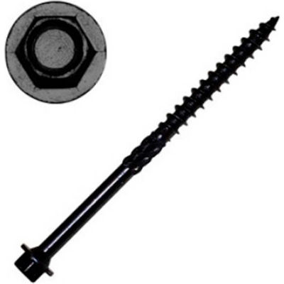 Screw Products TH8 - 5/16" Heavy Timber Hex Head Screws #14 x 8", Black, 250/Pack Qty - Made In USA