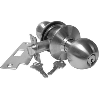 Hd Cyl. Locksets - Arrow Keyway Entry Lock Polished Brass Keyed Different - Pkg Qty 3