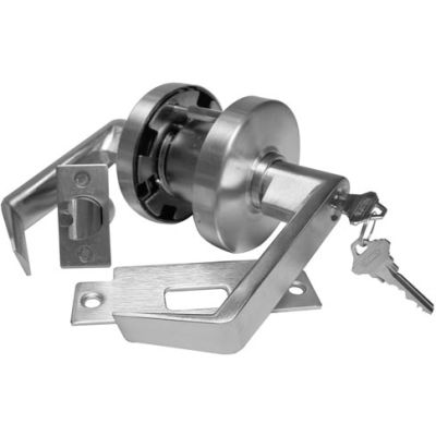 Leverset w/ Single Step Roses Entry Lock - Dull Chrome Accepts IC