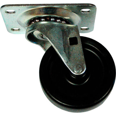Rubbermaid® 3" Swivel Plate Caster, Black - FG3600L40000
