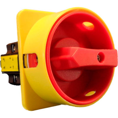 Springer Controls/MERZ A104/016-AR3,16A,3-Pole, Disconnect Switch, Red/Yellow, Front-Mount, Lockable