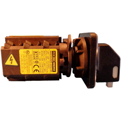 Springer Controls/MERZ A104/016-CB2,16A,3-Pole, Disconnect Switch, Black/Grey, Center-Mount, Lockout