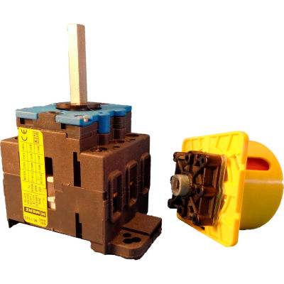 Springer Controls/MERZ ML2-063-SR3, 63A, 3-Pole, Disconnect Switch, Red/Yellow, Din-Mount, Lockable