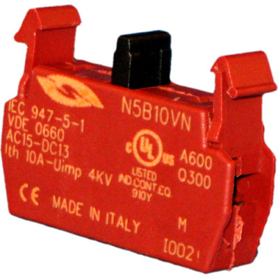 Springer Controls N5B10VN, N5 Series, 22mm Contact Block, 1NO, screw terminal.