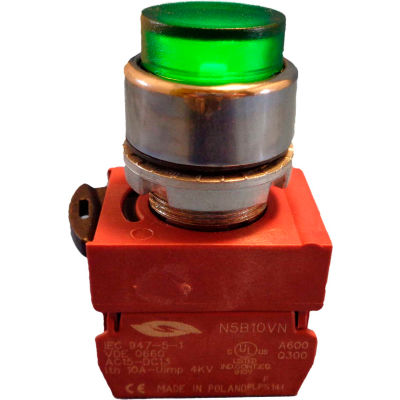 Springer Controls N5CPLVSDTY, Press-To-Test Pilot Light Green, AC, 460V Transformer
