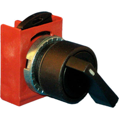 Springer Controls N5XSVU5N, 3-Position Selector, 1-0-2, Maintained 1, Spring Returns 2 to 0, BLACK