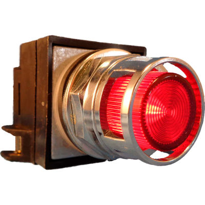 Springer Controls N7PLMRD20-24, 30mm Illum. Push-Button, Guarded, Momentary, 24V, 2 N.O., Red