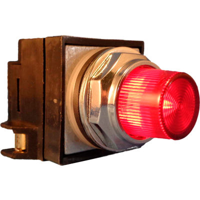 Springer Controls N7PLSRT02-240,30mm Illum. Push-Button,Extended,Momentary,240V, 1 N.O.+1 N.C.,Red