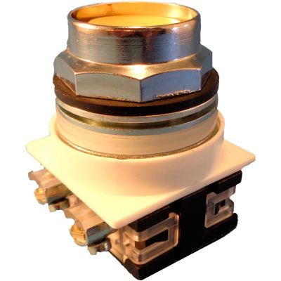Springer Controls N7PNEG11,30 mm Recessed Push Button,1 Normally Open,1 Normally Closed,Mom.,Yellow