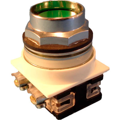 Springer Controls N7PNEV10, 30 mm Recessed Push Button, 1 Normally Open, Momentary, Green