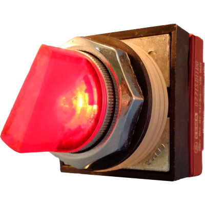 Springer Controls N7SLLRDD00, 30mm Illum. 3-Pos. Selector, 1-0-2, Maintained, 24V, No Contacts, Red