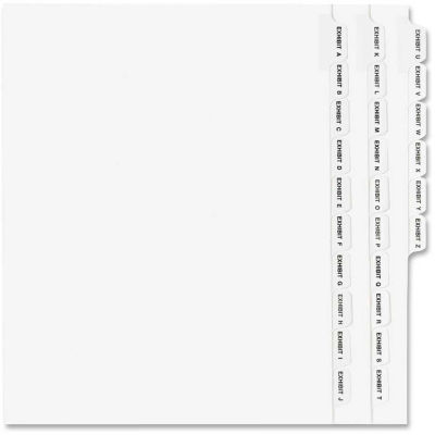 Avery Legal Exhibit Alphabetical Side Tab Divider, A to Z, 8.5"x11", 1 ...
