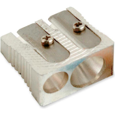 Baumgartens® Dual Sharpener, 1", Metal, Silver