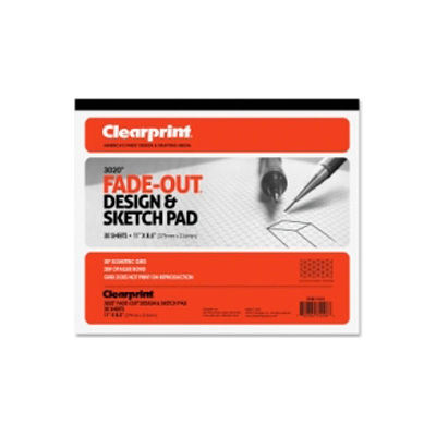 Clearprint® Grid Paper Pad, 20lb., 30 Degree Isometric, 8-1/2"x11", 30 Sheets