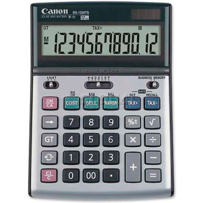 Canon Business/Financial Calculator, CNMBS-1200TS, 12 Digit LCD Screen, Solar or Battery Power