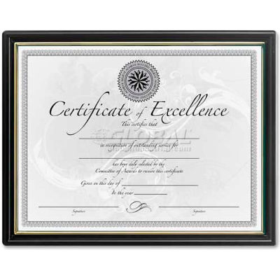 DAX Certificate Frames, DAXN118818T, 8.5" x 11", Black Frame, 18/Pk