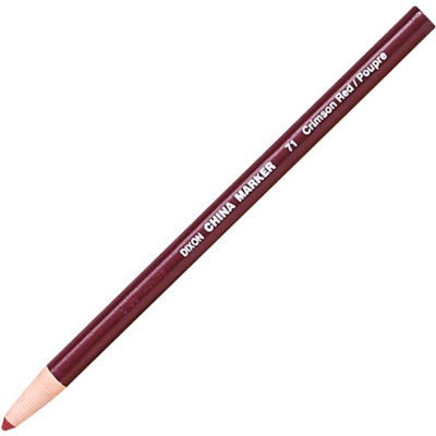 Dixon Phano Non-Toxic China Marker, Red Lead, Red Barrel