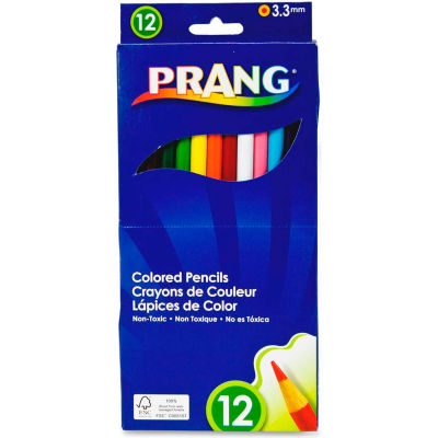 Prang Colored Pencils, Assorted Lead, Assorted Barrel, 12/Set