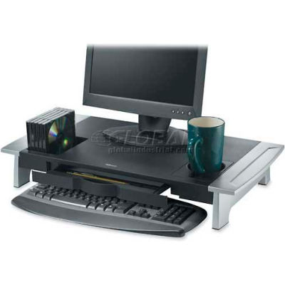 Fellowes® 8031001 Office Suites Premium Monitor Riser, Black/Silver