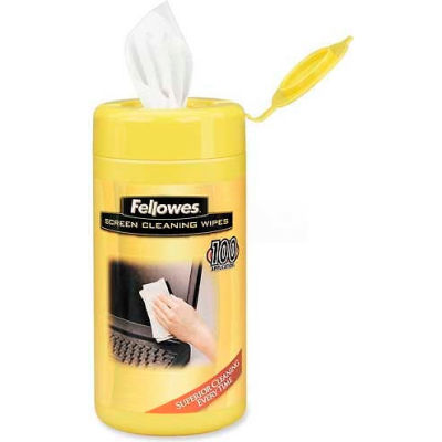 Fellowes® Alcohol-Free Screen Cleaner Wipes, 100/Pk - FEL99703