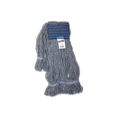 Genuine Joe Earth Mop Mophead Refill, Polyester, Large, Blue - GJO20124