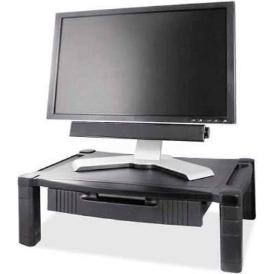 Kantek MS520 Extra Wide Deluxe Stand With Drawer, Black