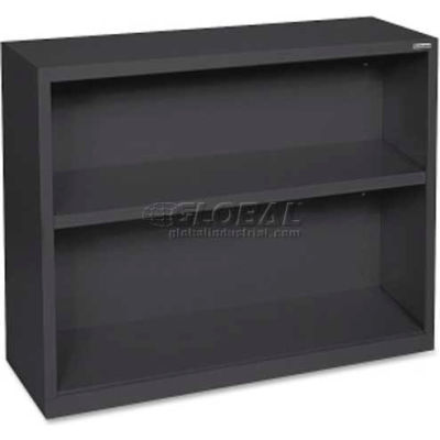 Lorell Fortress Series 2-Shelf Bookcase, LLR41282, 13"W x 34-1/2"D x 30"H, Black