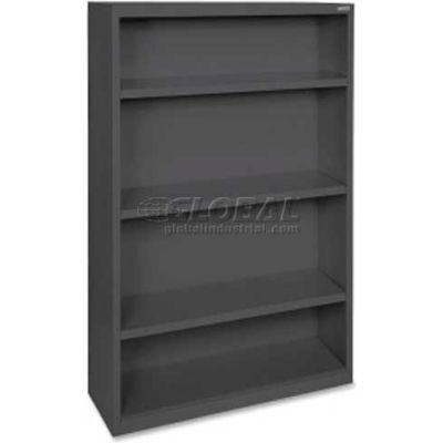 Lorell Fortress Series 4-Shelf Bookcase, LLR41288, 13"W x 34-1/2"D x 60"H, Black
