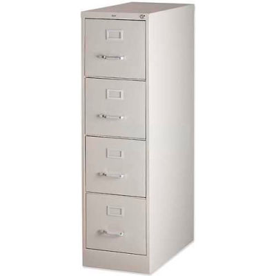 Lorell® 4-Drawer Heavy Duty Vertical File Cabinet, 15"W x 26-1/2"D x 52"H, Putty