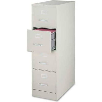 Lorell® 4-Drawer Heavy Duty Vertical File Cabinet, 18"W x 26-1/2"D x 52"H, Gray