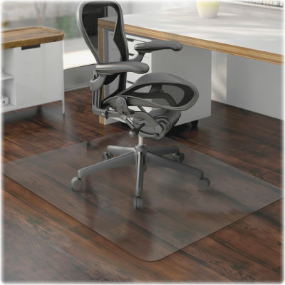 Lorell® Office Chair Mat for Hard Floor -  60"L x 46"W - Straight Edge - Clear