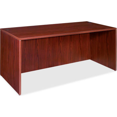Lorell® Rectangular Desk Shell - 60"W x 30"D x 29-1/2"H - Mahogany - Essentials Series