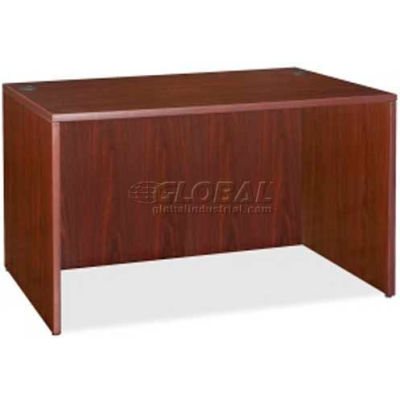 Lorell® Rectangular Desk Shell - 47.3"W x 23-2/3"D x 29-1/2"H - Mahogany - Essentials Series