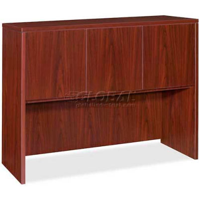 Lorell® Hutch With Doors - 48"W x 17"D x 36"H - Mahogany - Essentials Series