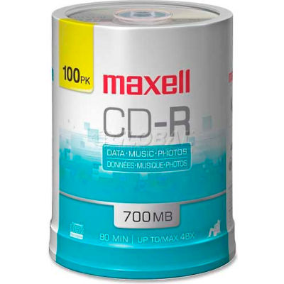 Maxell CD Recordable Media, MAX648200, CD-R Media, 48x Speed, 700 MB Capcity