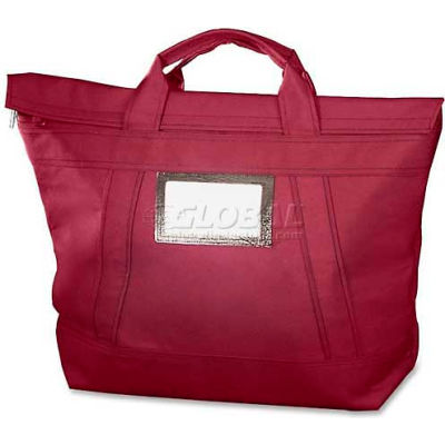 MMF Fire Guard Locking Courier Bag 2325002W17, 18" Width x 18" Length x 7" Gusset, Burgundy