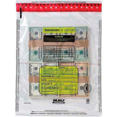 MMF FRAUDSTOPPER Tamper-Evident Currency 4-Bundle Bag 2362005 - 15 x 20 Clear, Price per 250 Bags