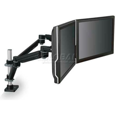 3M™ Easy Adjust Dual Monitor Arm, Black