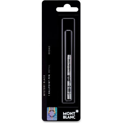 MontBlanc® Ballpoint Pen Refills, Black Ink, Broad Tip, 1 Each