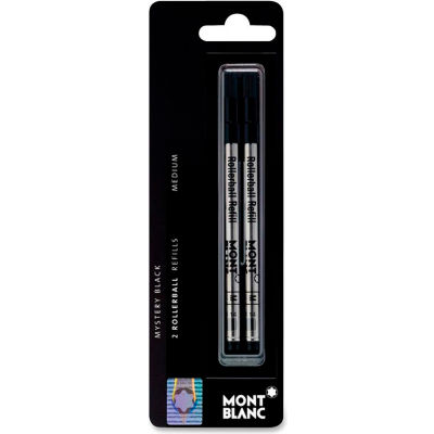 MontBlanc® Rollerball Pen Refill - For Classique and Starwalker, Black Ink, Medium Tip, 2/Pack